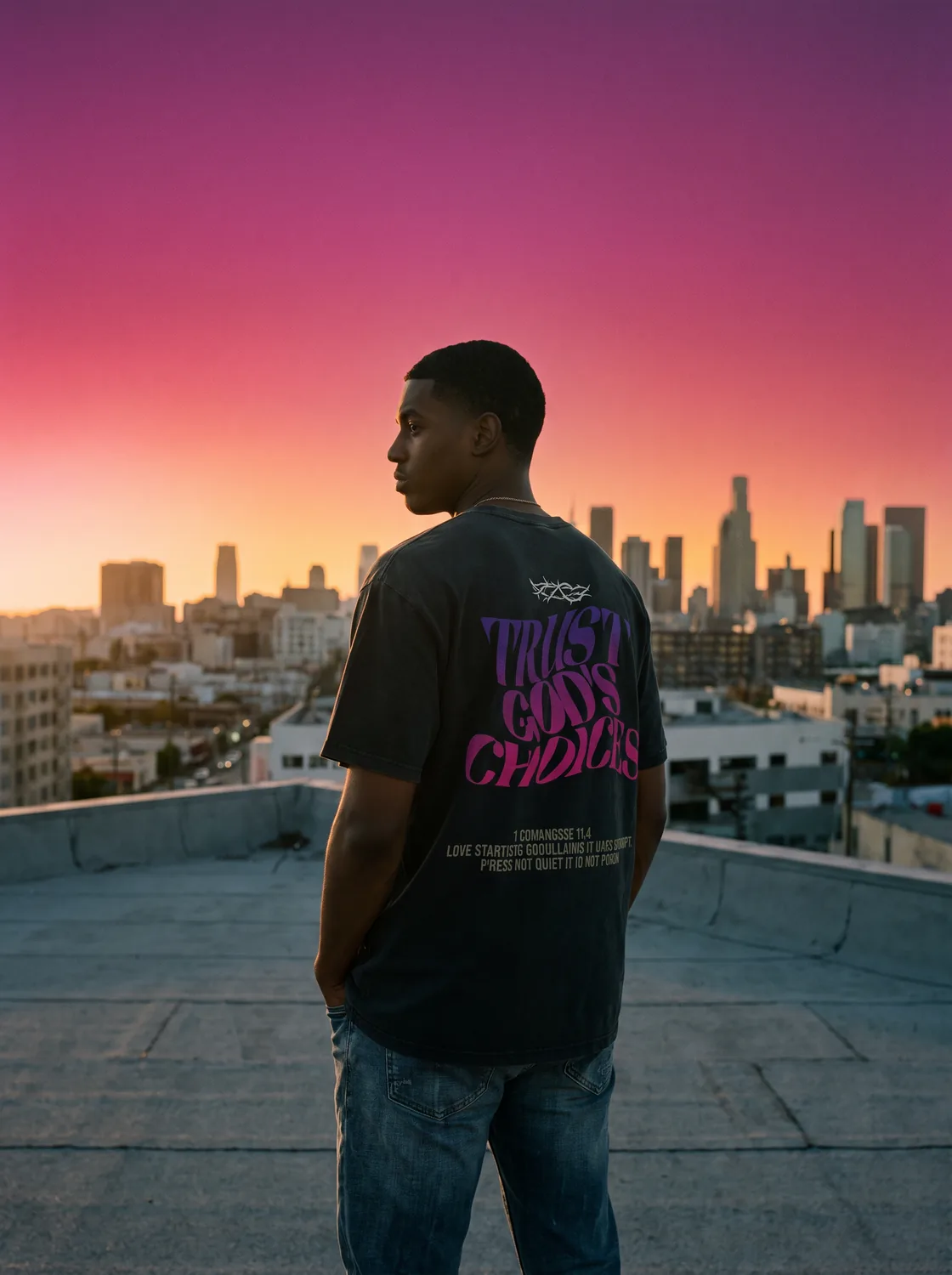 Sunset Tee [Washed Black] campaign